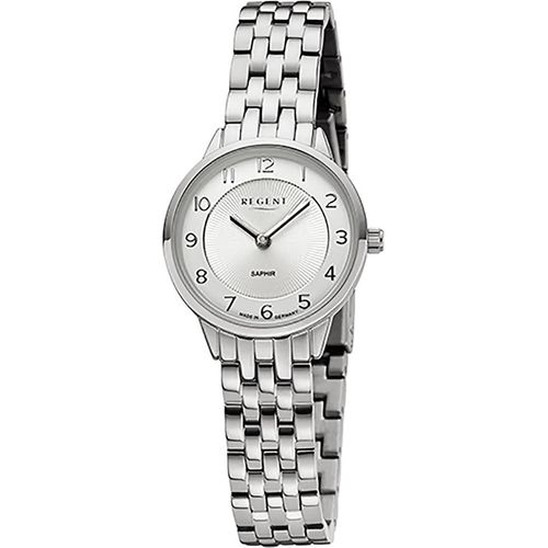 Regent Metallband Damen Uhr GM-2128 Armbanduhr Quarz silber Metallarmband D2URGM2128