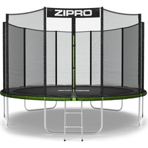 ZIPRO Jump Pro Out 12FT 374cm Trampolin Gartentrampolin Kindertrampolin mit Außennetz und Leiter