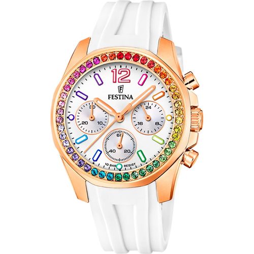 Festina PUR Damen Uhr Armbanduhr weiß Casual D2UF20611/2