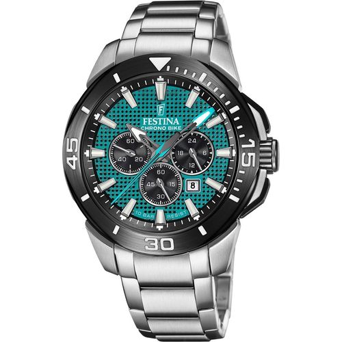Festina Uhr F20641/3 Edelstahl Silber türkis