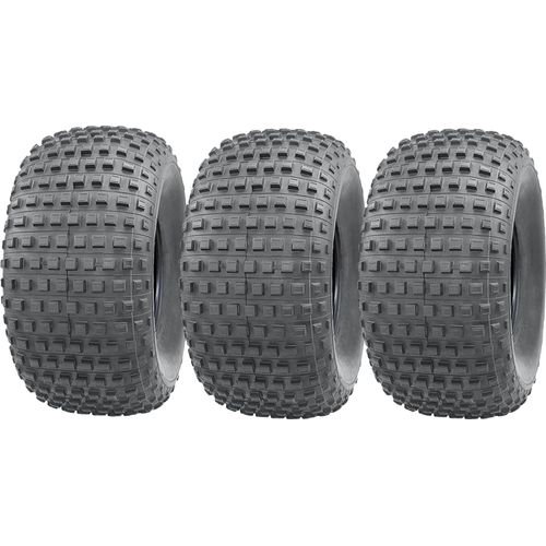 25x12.00-9 Knobby ATV Quad Tyre 4ply John Deere Gator Road Legal Reifen (Satz von 3)