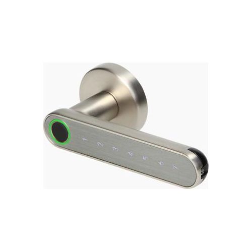 ORNO OR-ZS-853 Elektronisches Türschloss mit Touch-Tastatur und Smart-Funktion - Fingerabdruckleser, Bluetooth 4.0 (Nickel)