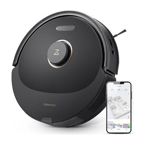 roborock Q8 Max Saugroboter mit wischfunktion, DuoRoller-Bürste, 5500Pa, 470mL Staubbehälter, 350mL Wassertank, Staubsauger Wischroboter(Schwarz)