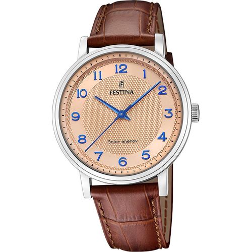 Festina Leder Herren Uhr Armbanduhr braun Luxus D2UF20660/2