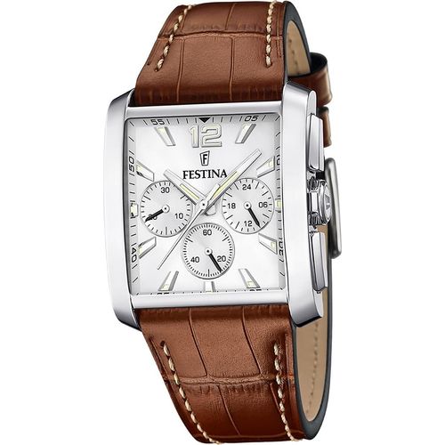 Festina Leder Herren Uhr Armbanduhr braun Elegant D2UF20636/1