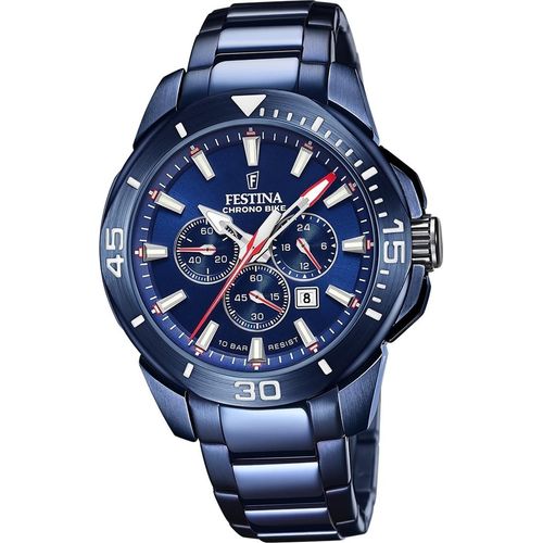 Festina Edelstahl Herren Uhr Armbanduhr blau Sport D2UF20643/1