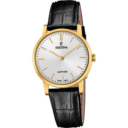 Festina Damen Uhr Swiss Lederarmband schwarz D2UF20017/1