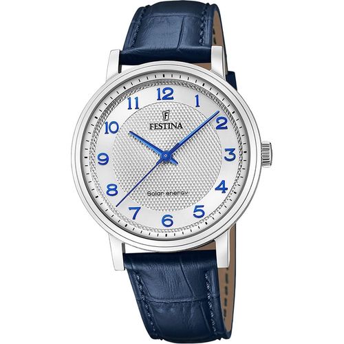 Festina Leder Herren Uhr Armbanduhr blau Luxus D2UF20660/1