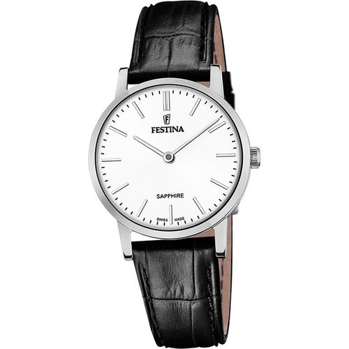 Festina Damen Uhr Swiss Lederarmband schwarz D2UF20013/1