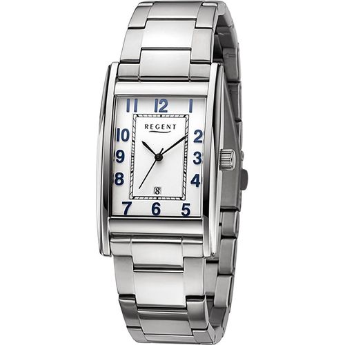 Regent Herren Uhr Metallarmband Metall Armbanduhr Analog silber URF1523