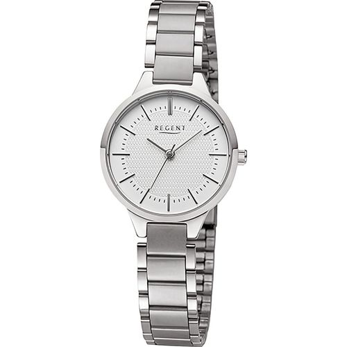 Regent Damen Uhr Metallarmband Metall Armbanduhr Analog silber grau URF1502