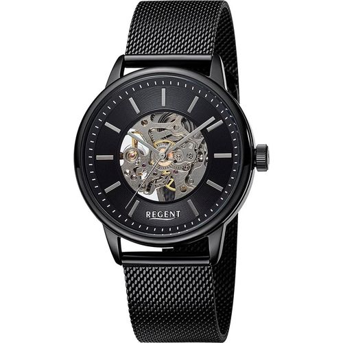 Regent Metall Herren Uhr Armbanduhr schwarz Metallarmband D2URF1397