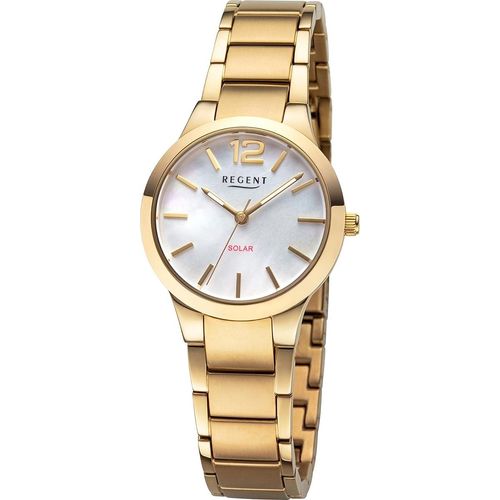 Regent Damen Uhr Metallarmband Metall Solaruhr Analog gold URF1536