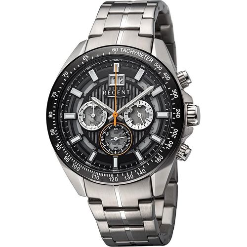 Regent Metall Herren Uhr Armbanduhr Quarz silber Metallarmband D2URBA831