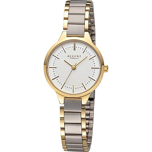 Regent Damen Uhr Metallarmband Metall Armbanduhr Analog gold silber URF1503