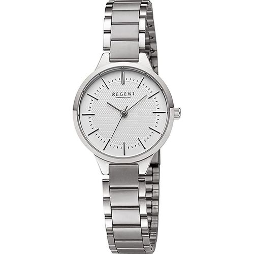 Regent Metall Damen Uhr Armbanduhr Quarz silber grau Metallarmband D2URF1502
