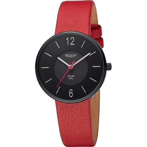 Regent Leder Damen Uhr Armbanduhr Quarz rot Lederarmband D2UR2114107
