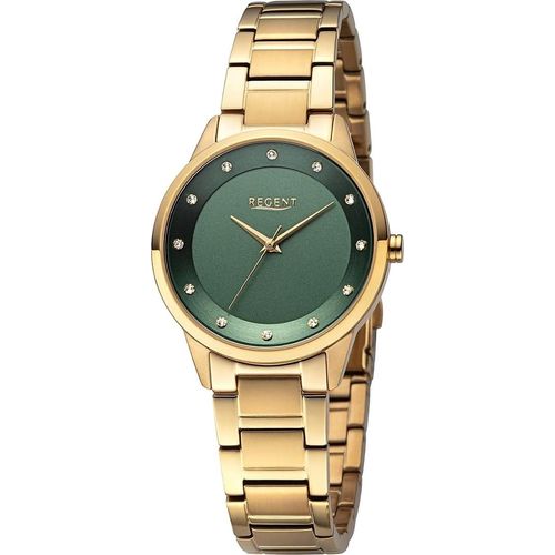 Regent Metall Damen Uhr Armbanduhr Quarz gold Metallarmband D2UR2212808