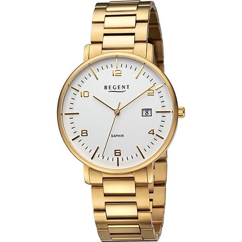 Regent Metall Herren Uhr Armbanduhr Quarz gold Metallarmband D2URF1522