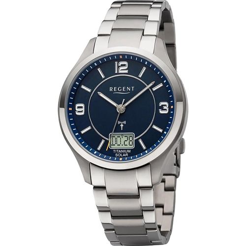 Regent Metall Herren Uhr Armbanduhr Quarz silber Metallarmband D2URBA714