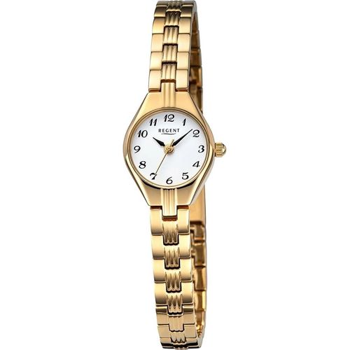 Regent Metall Damen Uhr Armbanduhr Quarz gold Metallarmband D2URF1470