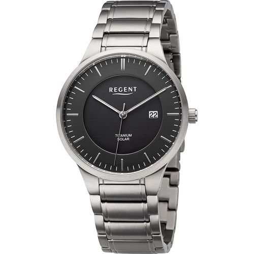 Regent Metall Herren Uhr Armbanduhr Quarz silber Metallarmband D2URBA709