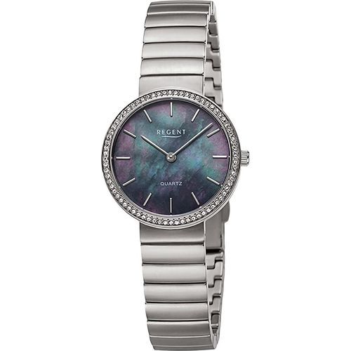 Regent Metall Damen Uhr Armbanduhr Quarz silber Metallarmband D2URF1504