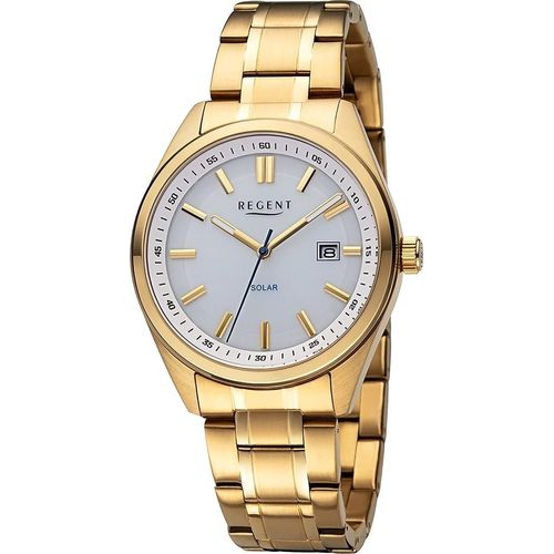 Regent Metall Herren Uhr Armbanduhr Quarz gold Metallarmband D2URF1542