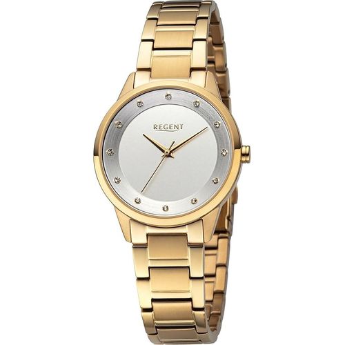 Regent Metall Damen Uhr Armbanduhr Quarz gold Metallarmband D2UR2212807