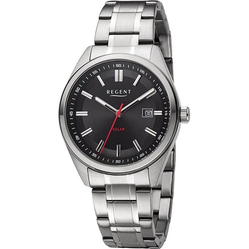 Regent Metall Herren Uhr Armbanduhr Quarz silber Metallarmband D2URF1540
