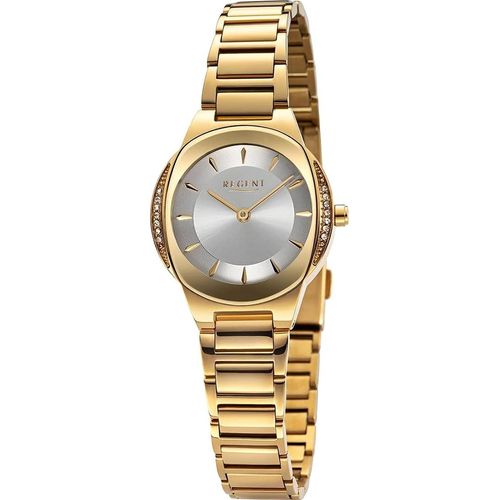 Regent Metall Damen Uhr Armbanduhr Quarz gold Metallarmband D2URF1490