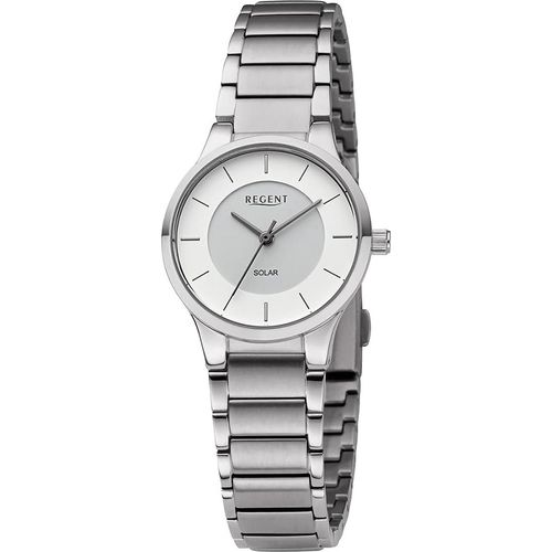 Regent Metall Damen Uhr Armbanduhr Quarz silber Metallarmband D2URBA728