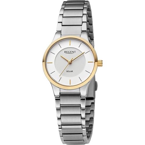 Regent Metall Damen Uhr Armbanduhr Quarz silber Metallarmband D2URBA729