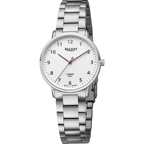 Regent Metall Damen Uhr Armbanduhr Quarz silber Metallarmband D2URGM2304