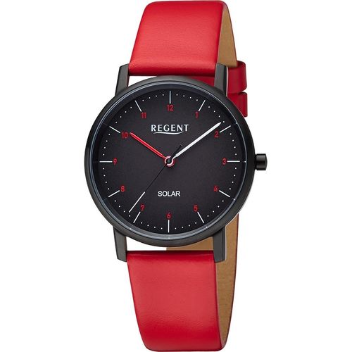 Regent Leder Damen Uhr Armbanduhr Quarz rot Lederarmband D2URF1554