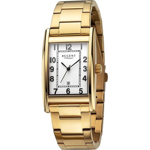 Regent Metall Herren Uhr Armbanduhr Quarz gold Metallarmband D2URF1524