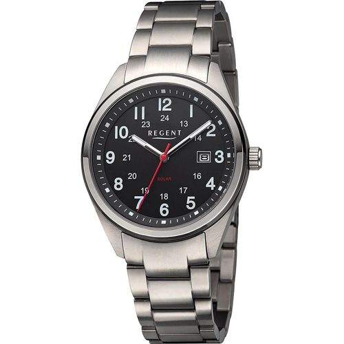 Regent Metall Herren Uhr Armbanduhr Quarz grau Metallarmband D2URF1537