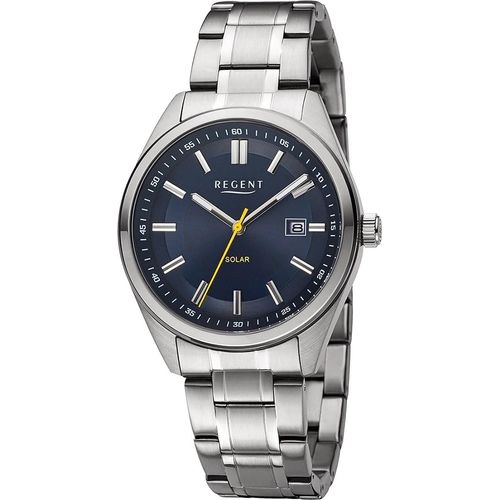 Regent Metall Herren Uhr Armbanduhr Quarz silber Metallarmband D2URF1541