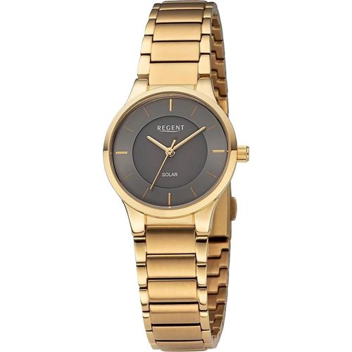 Regent Metall Damen Uhr Armbanduhr Quarz gold Metallarmband D2URBA730