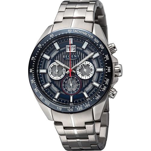 Regent Metall Herren Uhr Armbanduhr Quarz silber Metallarmband D2URBA830