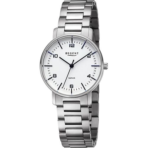 Regent Metall Damen Uhr Armbanduhr Quarz silber Metallarmband D2URF1482