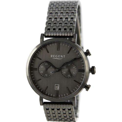 Regent Metall Herren Uhr Armbanduhr Quarz schwarz Metallarmband D2UR1150598