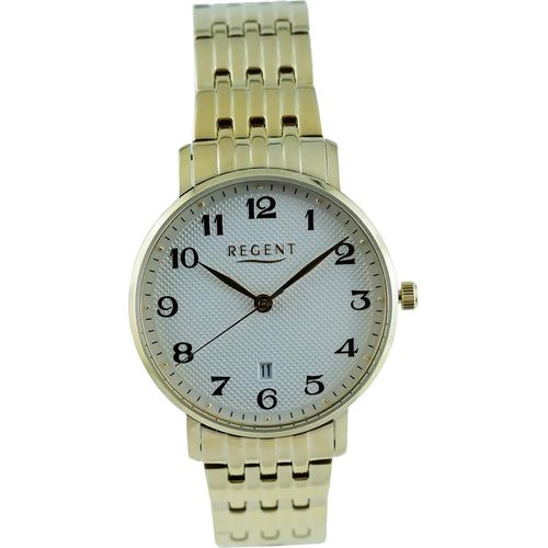 Regent Metall Herren Uhr Armbanduhr Automatik hellgold Metallarmband D2UR1012510