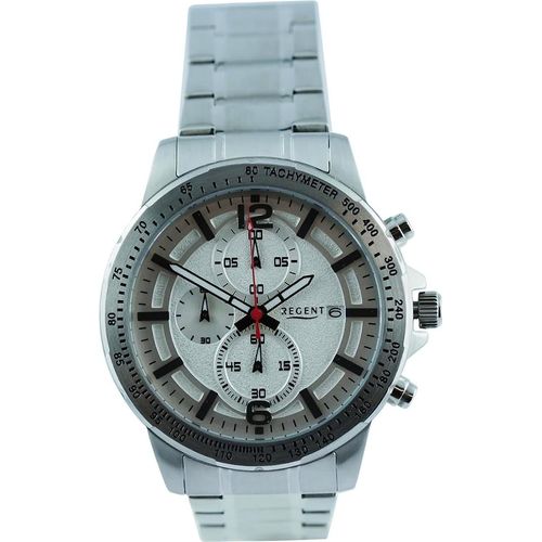 Regent Metall Herren Uhr Armbanduhr Quarz silber Metallarmband D2UR1152507