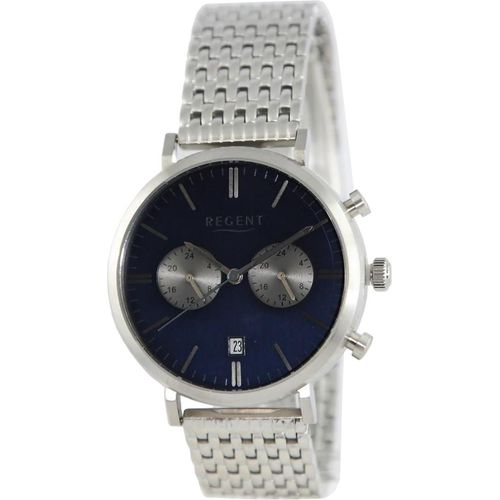 Regent Metall Herren Uhr Armbanduhr Quarz silber Metallarmband D2UR1150599