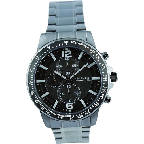 Regent Metall Herren Uhr Armbanduhr Quarz schwarz Metallarmband D2UR1152512