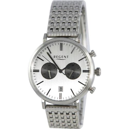 Regent Metall Herren Uhr Armbanduhr Quarz silber Metallarmband D2UR1151500