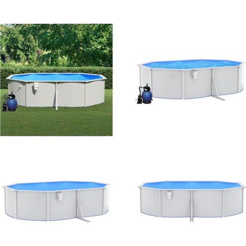 vidaXL Pool mit Sandfilterpumpe 490x360x120 cm - Pool - Pools - Outdoor Pool - Aufstellpool