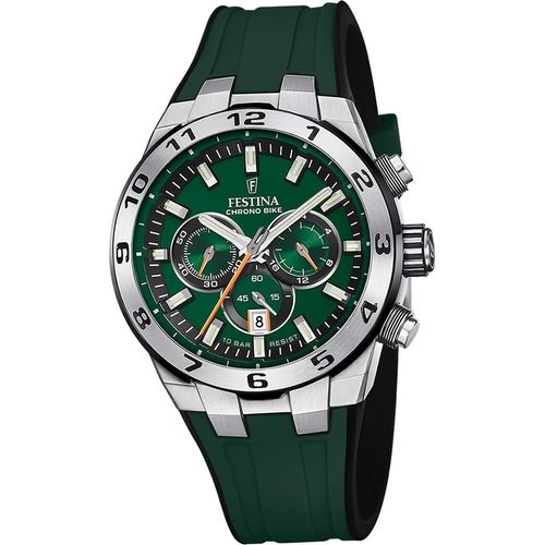 Festina Silikon Herren Uhr Armbanduhr grün Sport D2UF20671/2