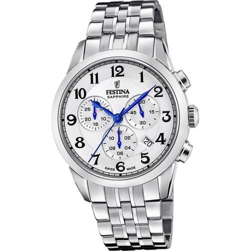 Festina Herren Uhr Swiss Edelstahlarmband silber D2UF20040/1